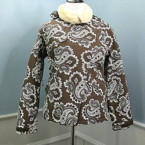 Burton Jacket Womans X Small Sinki Brown Paisley P